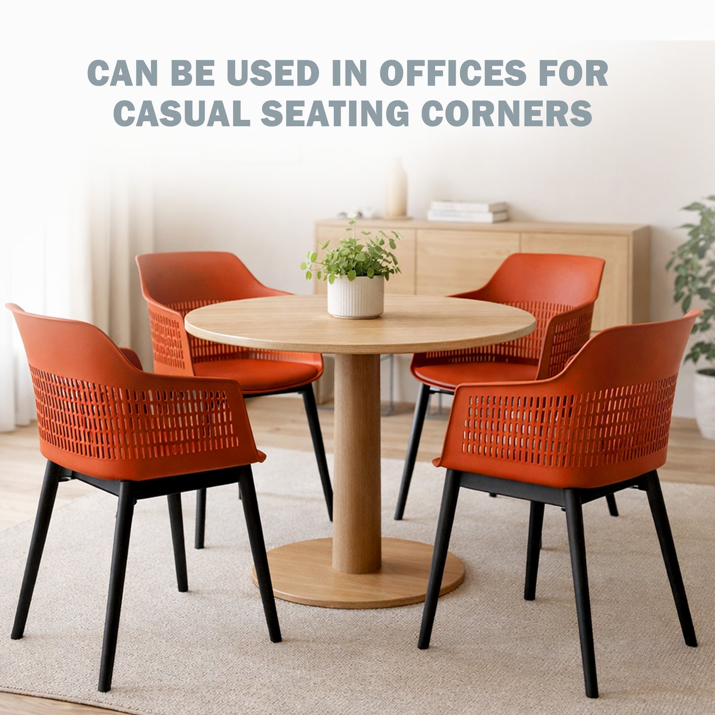 Austria Cafe Chair Cushion with Black legs (Pack of 2)