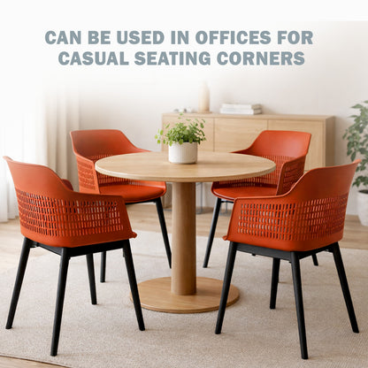 Austria Cafe Chair Cushion with Black legs (Pack of 2)