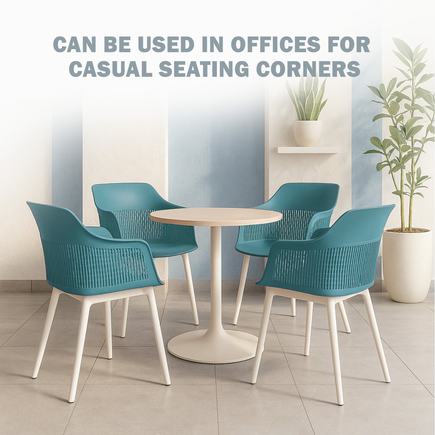 Austria Chair With White Legs (Pack of 2)