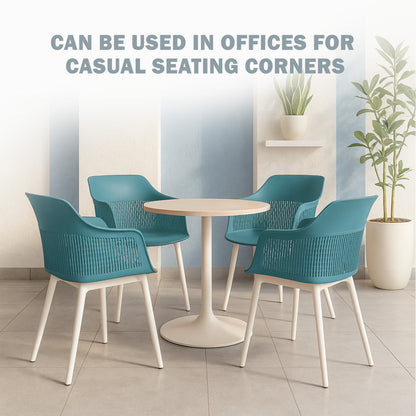 Austria Chair With White Legs (Pack of 2)