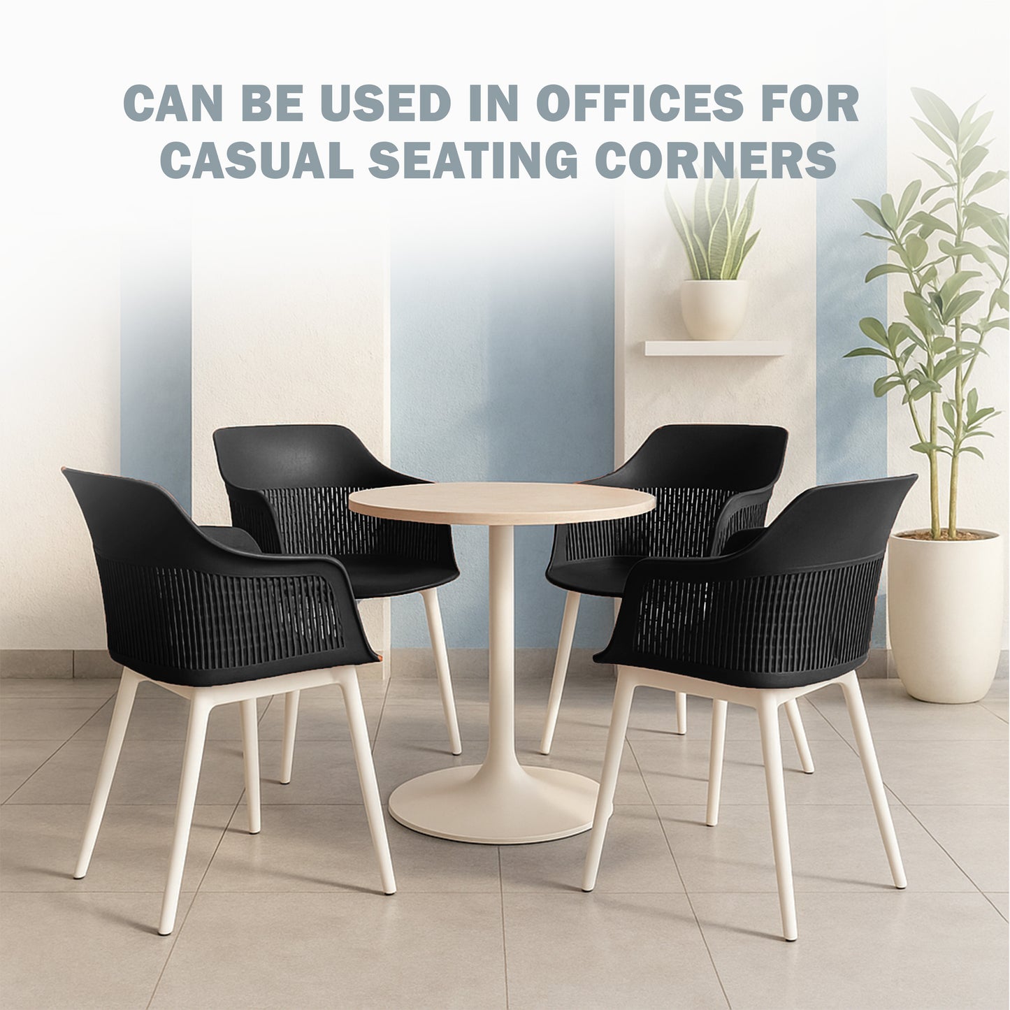Austria Chair With White Legs (Pack of 2)