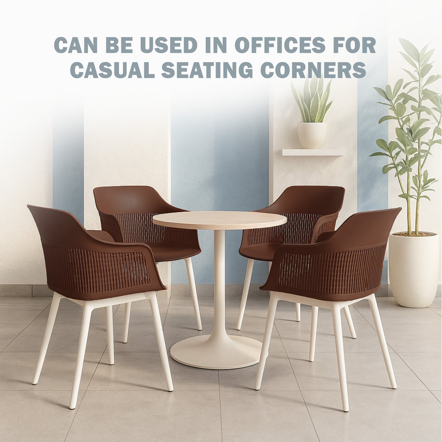Austria Chair With White Legs (Pack of 2)