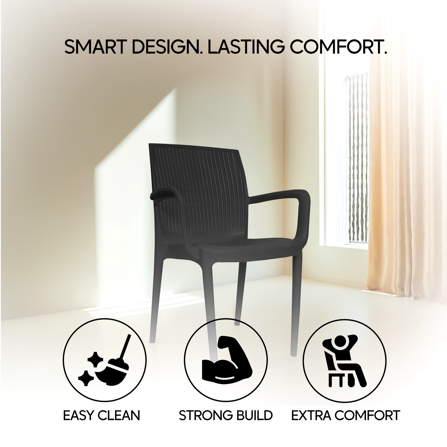 Beeta Chair With Arms (Pack of 2)