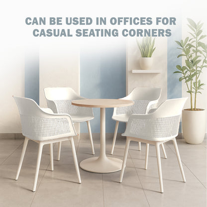 Austria Chair With White Legs (Pack of 2)