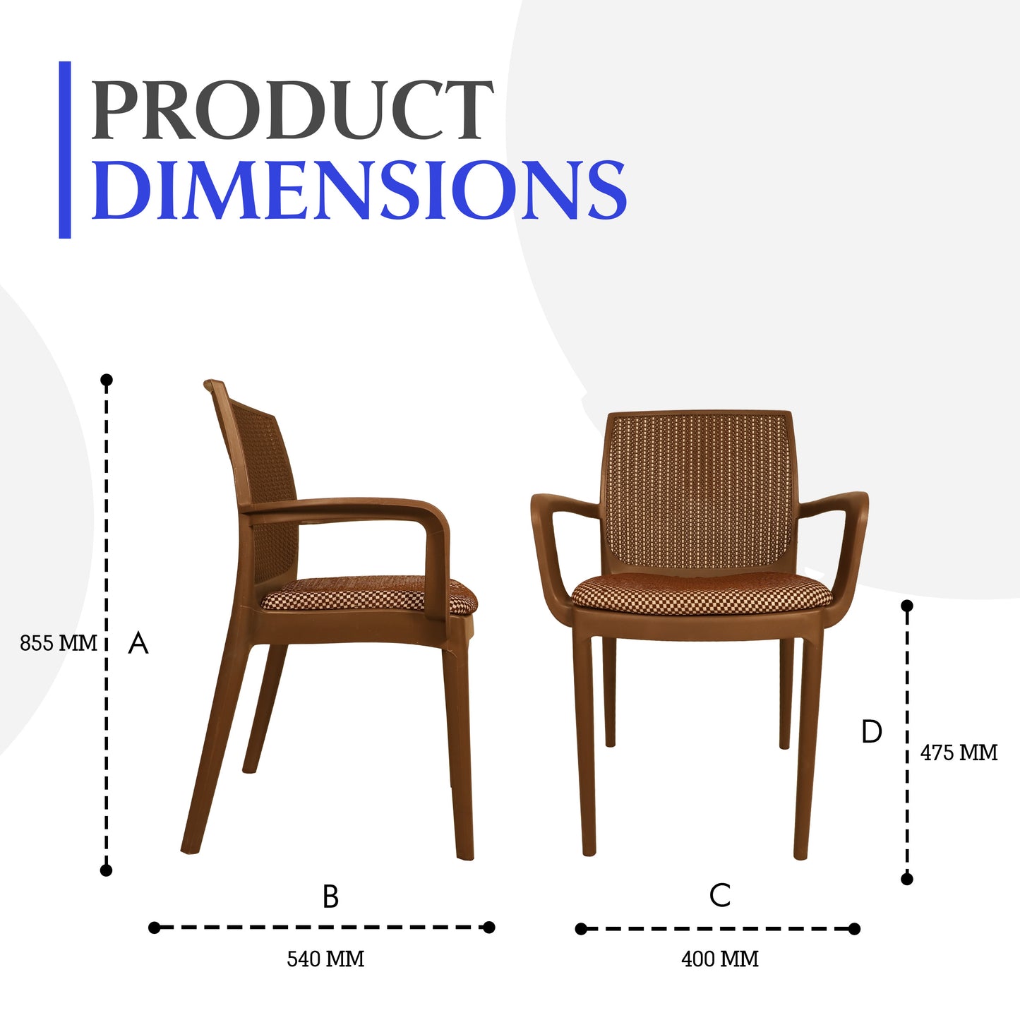 Beeta Chair with Cushion with Arm (pack of 2)