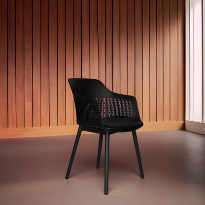 Austria Cafe Chair Cushion with Black legs
