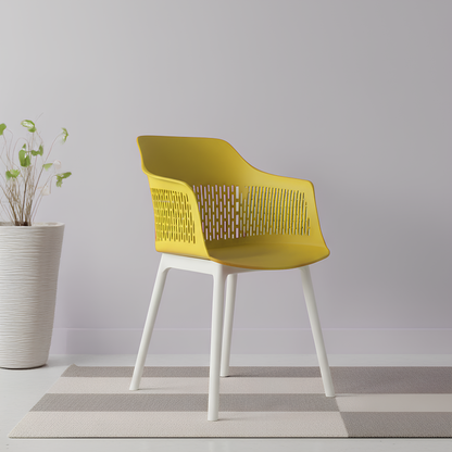 Austria Chair With White Legs (Pack of 2)