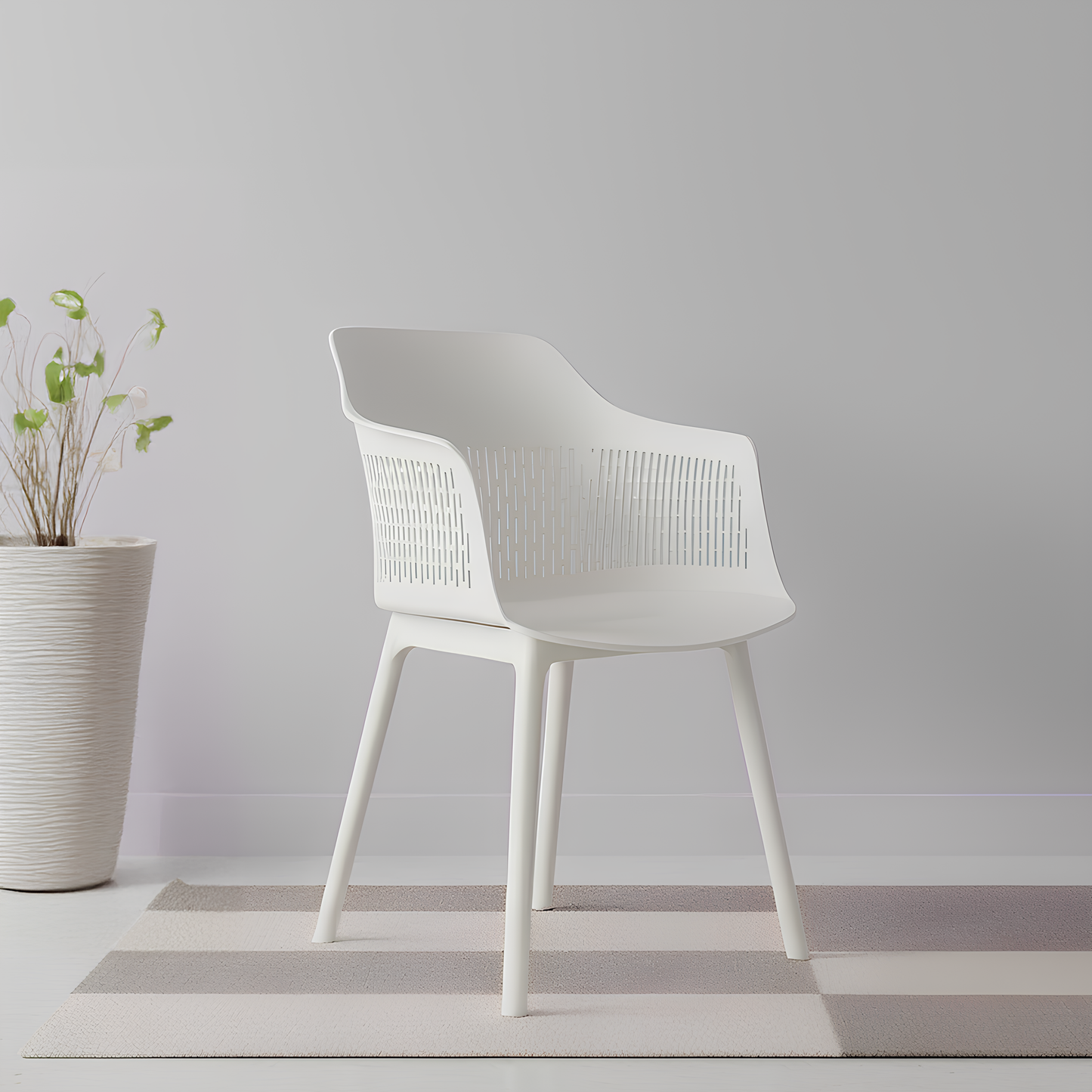 Austria Chair With White Legs (Pack of 2)