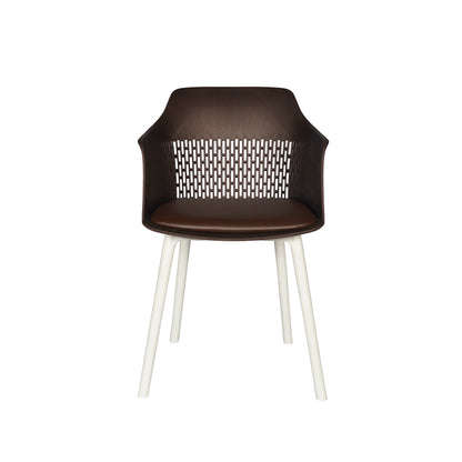 Austria Cafe Chair Cushion with White Legs