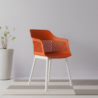 Austria Chair With White Legs (Pack of 2)
