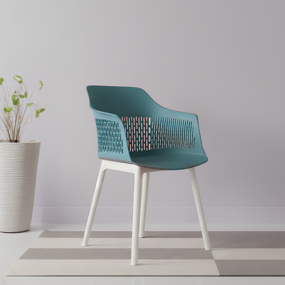 Austria Chair With White Legs (Pack of 2)