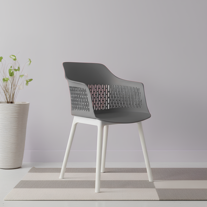 Austria Chair With White Legs (Pack of 2)
