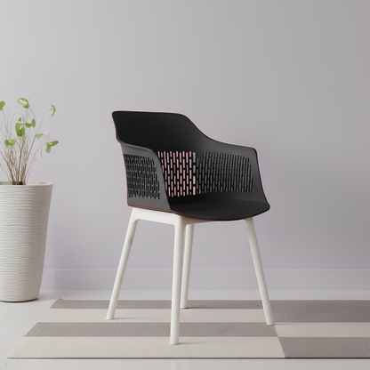 Austria Chair With White Legs (Pack of 2)