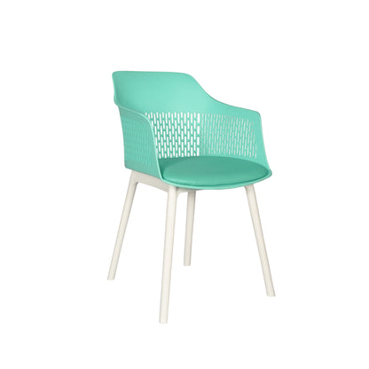 Austria Cafe Chair Cushion with White Legs