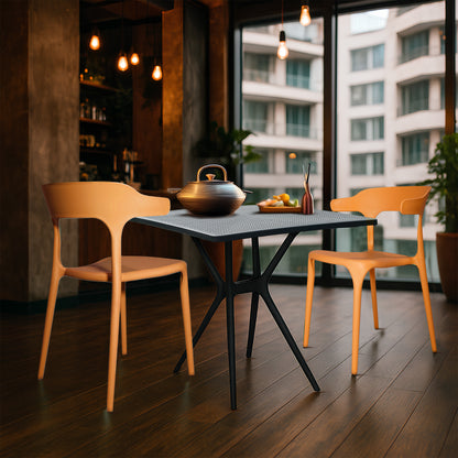 Bingo Square Table With 2 Platina Chair