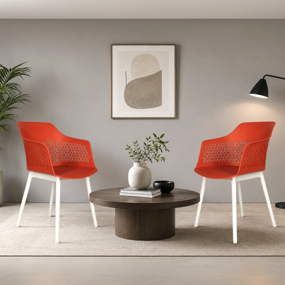 Austria Chair With White Legs (Pack of 2)
