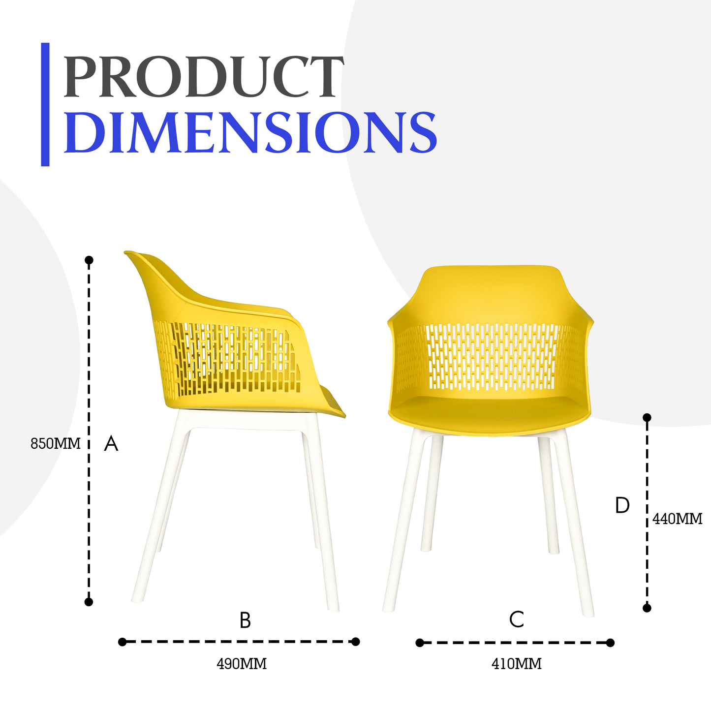Austria Chair With White Legs (Pack of 2)