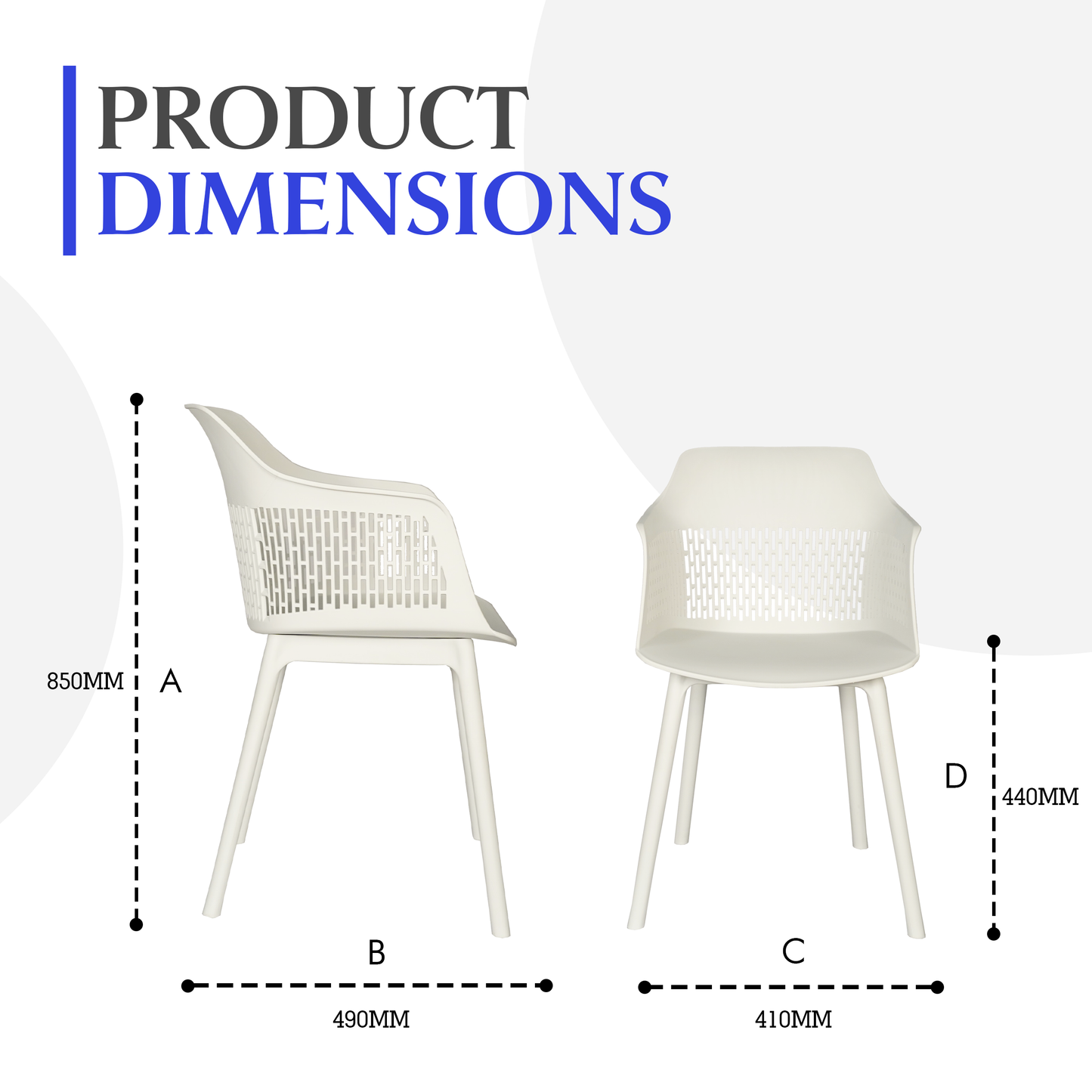Austria Chair With White Legs (Pack of 2)