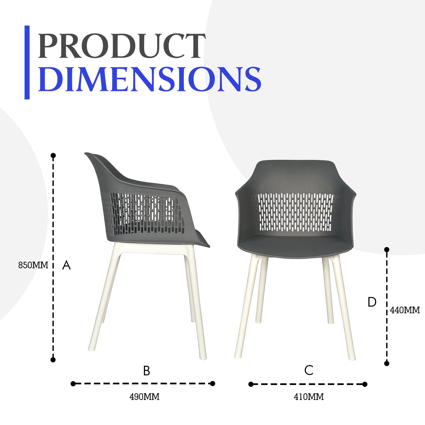 Austria Chair With White Legs (Pack of 2)