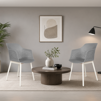 Austria Chair With White Legs (Pack of 2)