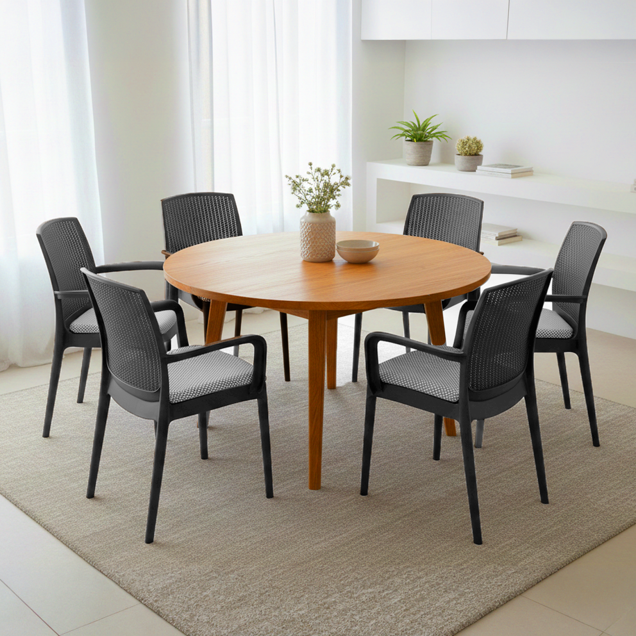 Beeta Chair with Cushion with Arm (pack of 2)
