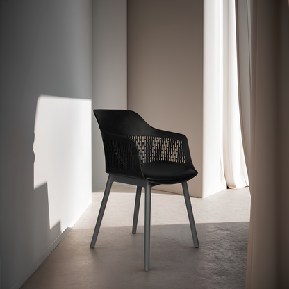Austria Cafe Chair Cushion with Grey legs