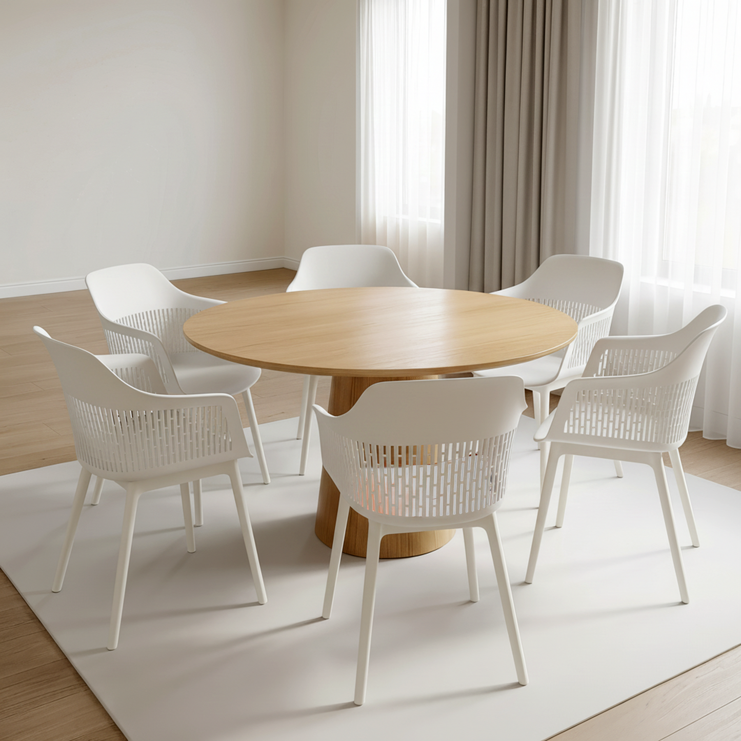 Austria Chair With White Legs (Pack of 2)
