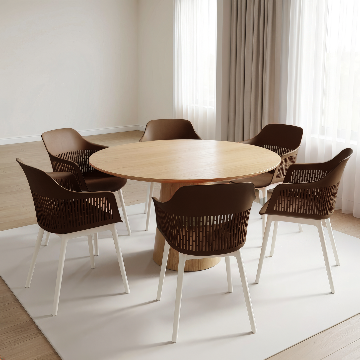 Austria Chair With White Legs (Pack of 2)