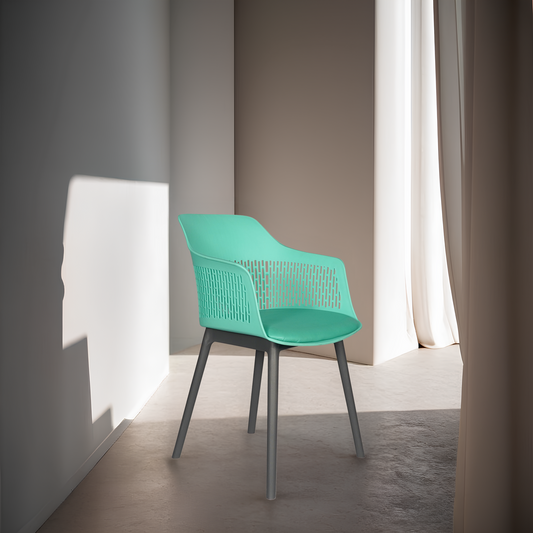 Austria Cafe Chair Cushion with Grey legs