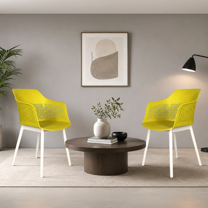 Austria Chair With White Legs (Pack of 2)