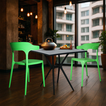Bingo Square Table With 2 Platina Chair