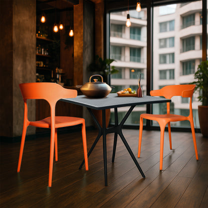 Bingo Square Table With 2 Platina Chair