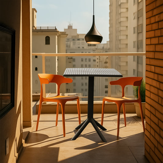 Plaza Square Table With 2 Platina Chair