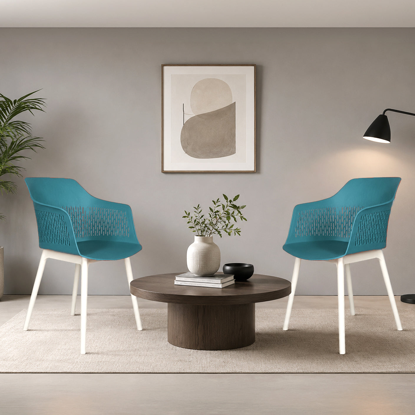 Austria Chair With White Legs (Pack of 2)