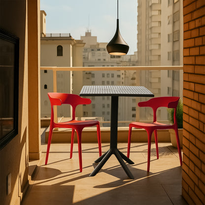 Plaza Square Table With 2 Platina Chair