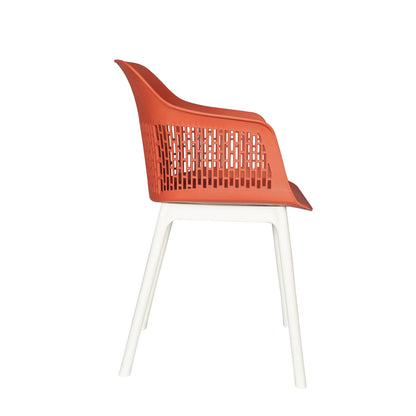 Austria Cafe Chair Cushion with White Legs (Pack of 2)