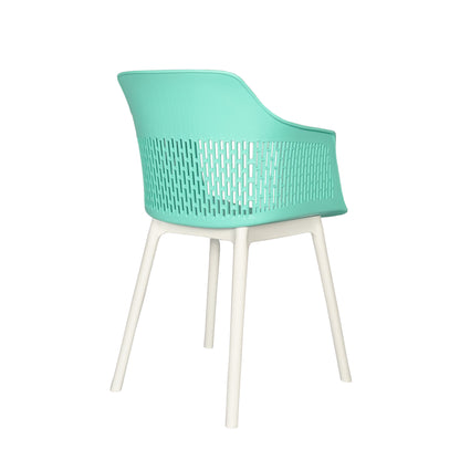 Austria Cafe Chair Cushion with White Legs (Pack of 2)