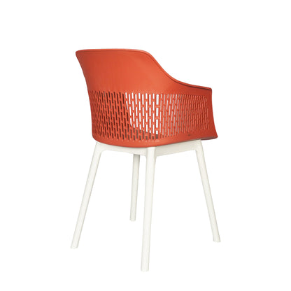 Austria Cafe Chair Cushion with White Legs (Pack of 2)