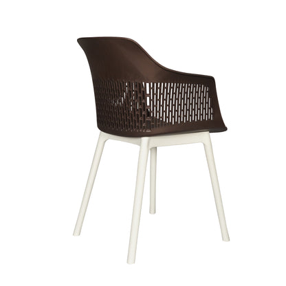 Austria Cafe Chair Cushion with White Legs (Pack of 2)