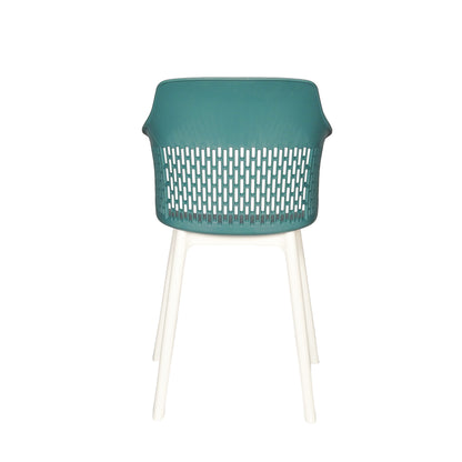 Austria Cafe Chair Cushion with White Legs (Pack of 2)