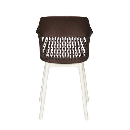 Austria Cafe Chair Cushion with White Legs (Pack of 2)
