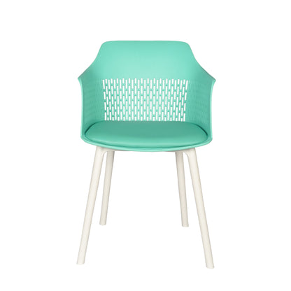 Austria Cafe Chair Cushion with White Legs (Pack of 2)