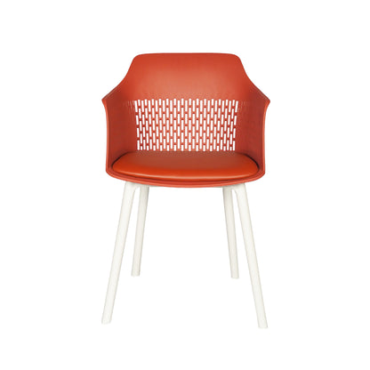 Austria Cafe Chair Cushion with White Legs (Pack of 2)