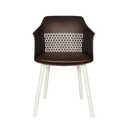 Austria Cafe Chair Cushion with White Legs (Pack of 2)