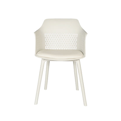 Austria Cafe Chair Cushion with White Legs (Pack of 2)