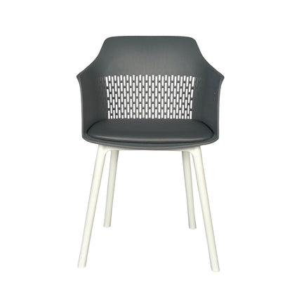 Austria Cafe Chair Cushion with White Legs (Pack of 2)
