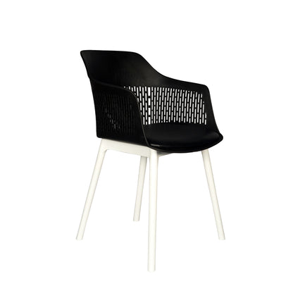 Austria Cafe Chair Cushion with White Legs (Pack of 2)