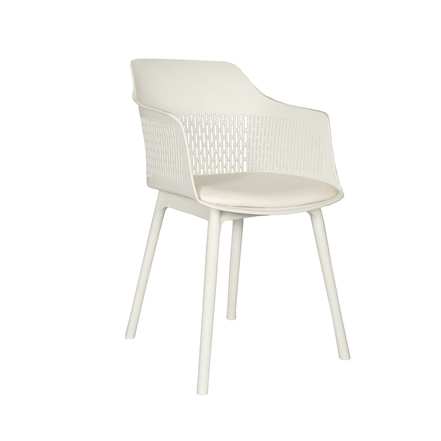 Austria Cafe Chair Cushion with White Legs (Pack of 2)
