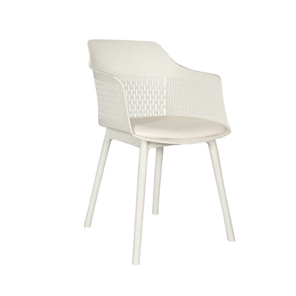 Austria Cafe Chair Cushion with White Legs (Pack of 2)