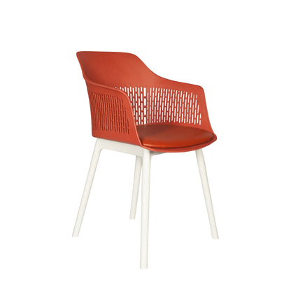 Austria Cafe Chair Cushion with White Legs (Pack of 2)